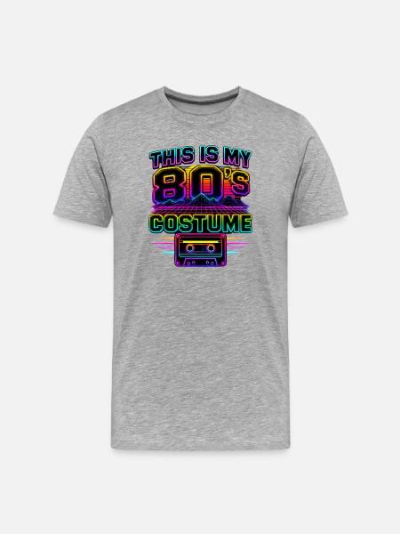 This Is My 80's Costume 80s - Men's Premium Organic T-Shirt - heather grey