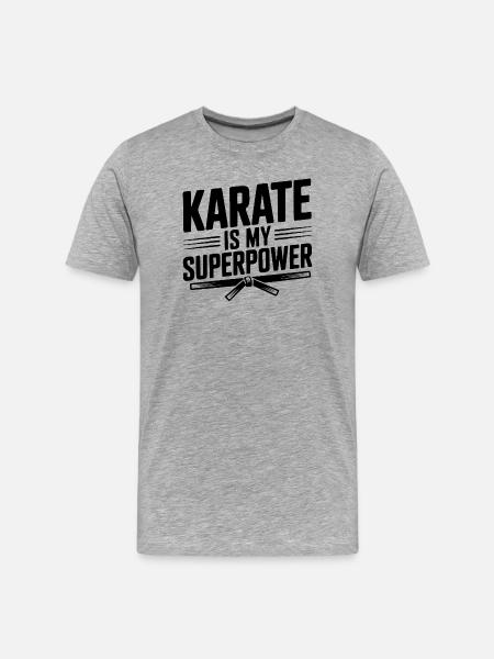Karate Is My Superpower - Men's Premium Organic T-Shirt - heather grey
