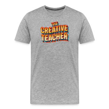 Kreative Lehrerin Teacher Bunt Geschenk - Männer Premium Bio T-Shirt - Grau meliert - Vorne - Damien (186cm)