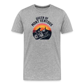 Chemise rétro Reine du Mont Ventoux - T-shirt bio Premium Homme - gris chiné - Devant - Damien (186cm)
