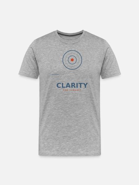 clarity_design - Männer Premium Bio T-Shirt - Grau meliert