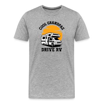 Cool Grandpas Wohnmobil - Männer Premium Bio T-Shirt - Grau meliert - Vorne - Damien (186cm)