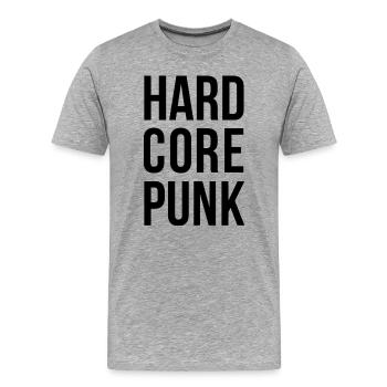 Hardcore-Punk - Männer Premium Bio T-Shirt - Grau meliert - Vorne - Damien (186cm)