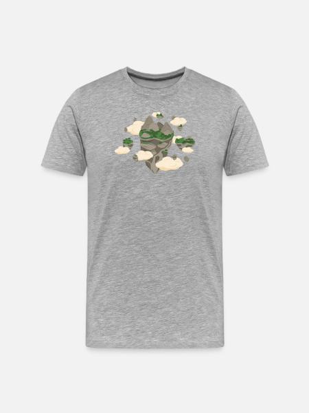 Floating Islands - Men's Premium Organic T-Shirt - heather grey