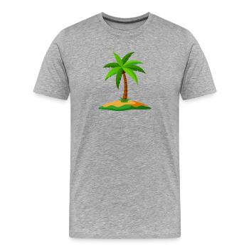 Tropische Insel - Männer Premium Bio T-Shirt - Grau meliert - Vorne - Damien (186cm)