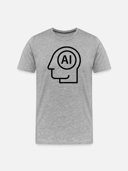 Ai, Artificial Intelligence, AI Technology - Men's Premium Organic T-Shirt - heather grey