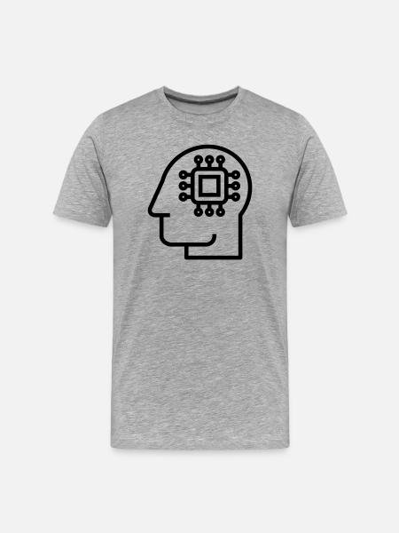 Ai, Artificial Intelligence, AI Technology - Men's Premium Organic T-Shirt - heather grey
