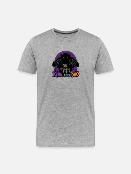 Monster-Wache - Männer Premium Bio T-Shirt - Grau meliert