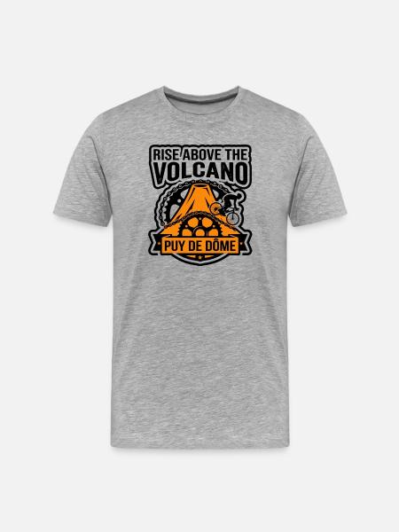 Rise Above Puy de Dôme Cycling - Men's Premium Organic T-Shirt - heather grey