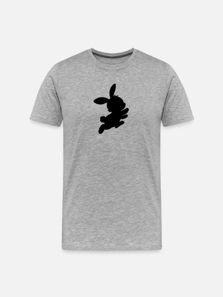 Fille lapin - T-shirt bio Premium Homme - gris chiné