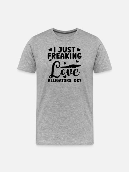 Alligator Reptilien Humor - Männer Premium Bio T-Shirt - Grau meliert