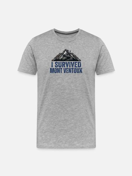 I Survived Mont Ventoux Cycling Art - Men's Premium Organic T-Shirt - heather grey