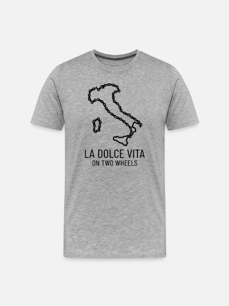 Italy Cycling Dolce Vita Shirt - Men's Premium Organic T-Shirt - heather grey