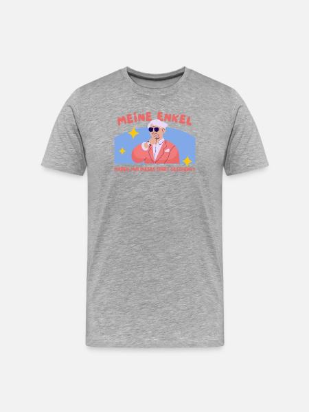 Enkelgeschenk Shirt Humor - Männer Premium Bio T-Shirt - Grau meliert