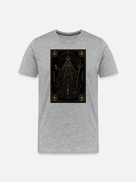 Mondhexe - Männer Premium Bio T-Shirt - Grau meliert
