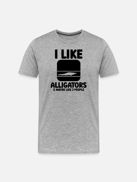 Alligator Sarkasmus Spruch - Männer Premium Bio T-Shirt - Grau meliert