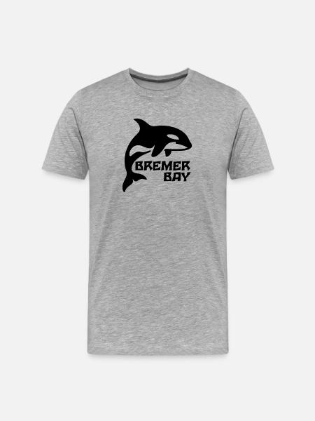 Bremer Bay Orca - Männer Premium Bio T-Shirt - Grau meliert