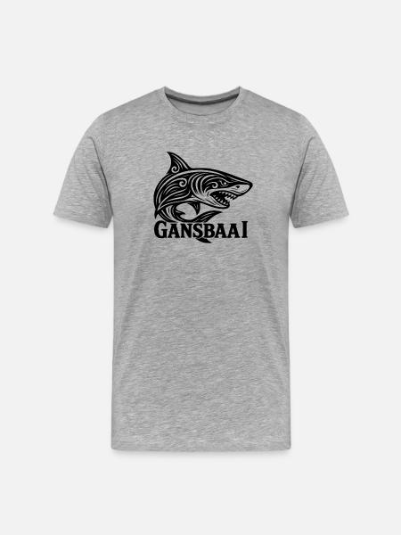 Gansbaai Shark - T-shirt bio Premium Homme - gris chiné