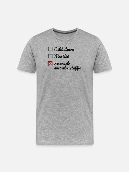 Statut matrimoniale - 047 - T-shirt bio Premium Homme - gris chiné
