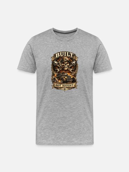 Built Not Purchased: Skull Truck - Men's Premium Organic T-Shirt - heather grey
