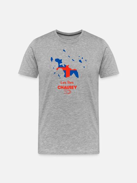  Îles Chausey - T-shirt bio Premium Homme - gris chiné