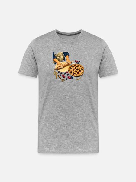 Rustic Fruit Pie - Men's Premium Organic T-Shirt - heather grey