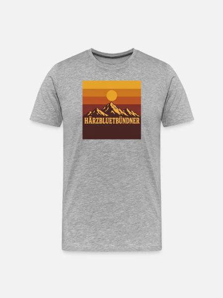 Bündner - Männer Premium Bio T-Shirt - Grau meliert