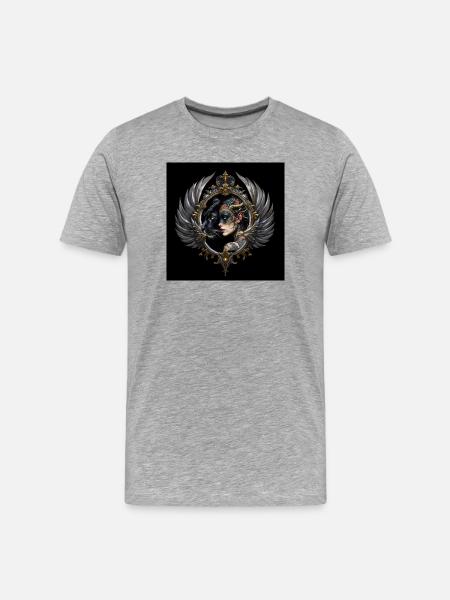 Night Touch: Animal and Mask - Men's Premium Organic T-Shirt - heather grey