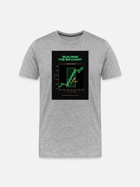 Neon 5M Scalping Chart - Men's Premium Organic T-Shirt - heather grey