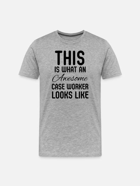Fallbearbeiter Sozialarbeit Student Manager Spende - Männer Premium Bio T-Shirt - Grau meliert