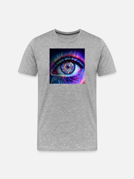 Goa_Eye_PEKE - Men's Premium Organic T-Shirt - heather grey