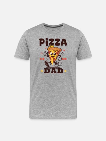 Pizza dad Pizza Lover Gift - Men's Premium Organic T-Shirt - heather grey