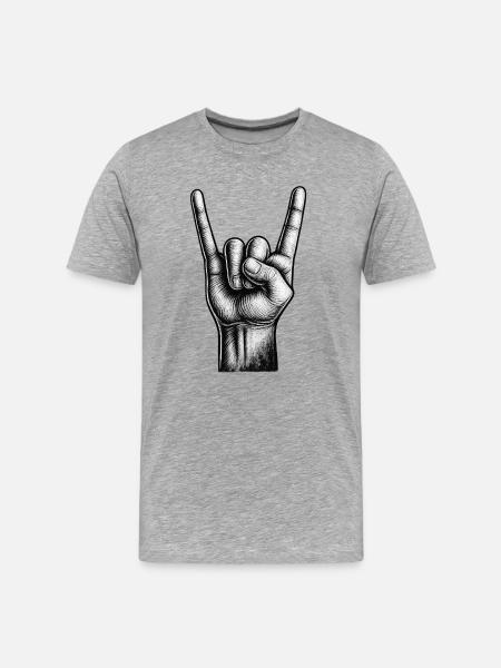 Pommelsgabel - Männer Premium Bio T-Shirt - Grau meliert