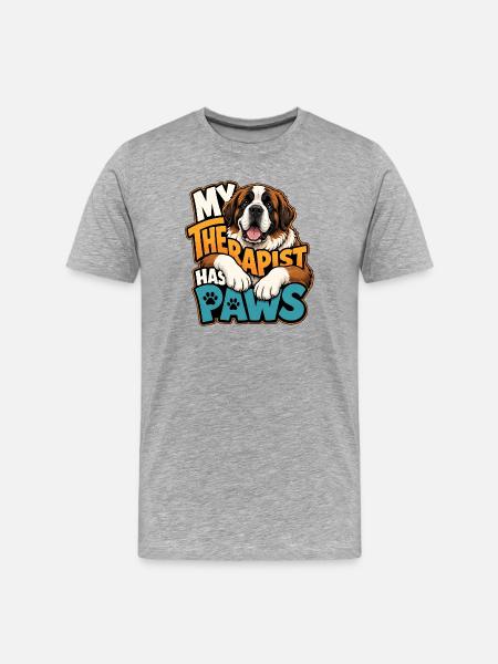 Saint-Bernard - T-shirt bio Premium Homme - gris chiné