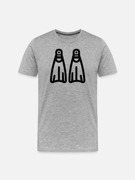 tauchen - Männer Premium Bio T-Shirt - Grau meliert