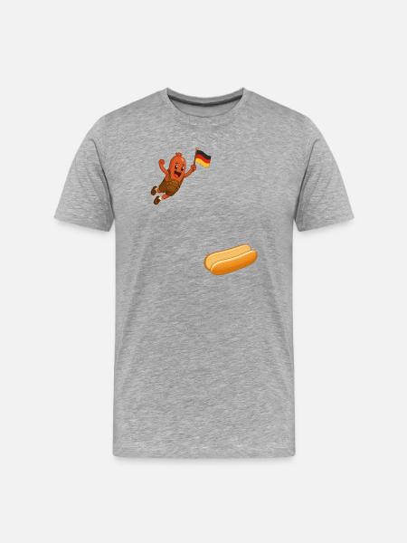Schnitzel that goes into a bun - Men's Premium Organic T-Shirt - heather grey