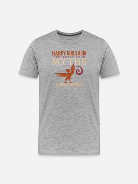 Harpy Greek Mythology Fantasy Monster - Men's Premium Organic T-Shirt - heather grey