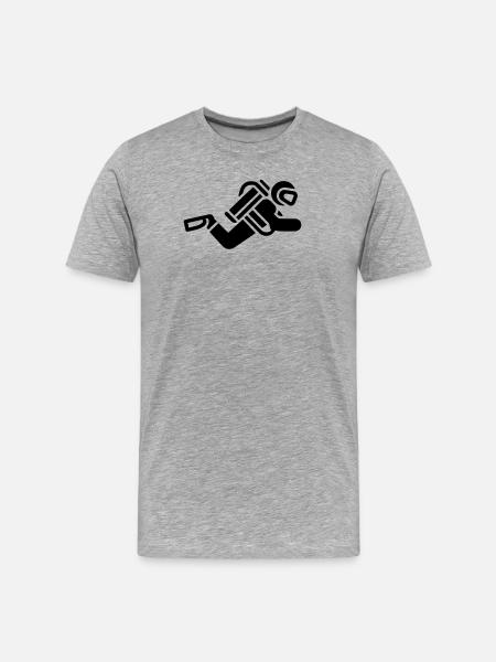 tauchen - Männer Premium Bio T-Shirt - Grau meliert