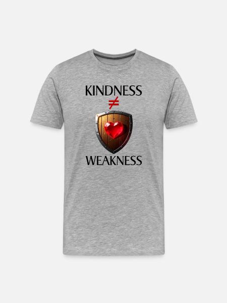 Don't confuse goodness with weakness - Men's Premium Organic T-Shirt - heather grey