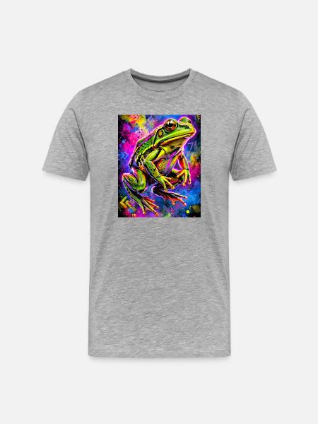 frog - Men's Premium Organic T-Shirt - heather grey
