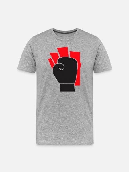 Kampfgeist Pur - Männer Premium Bio T-Shirt - Grau meliert