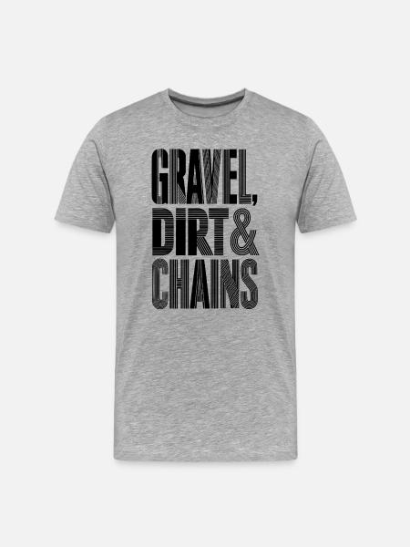 Gravel Dirt Chains - Männer Premium Bio T-Shirt - Grau meliert