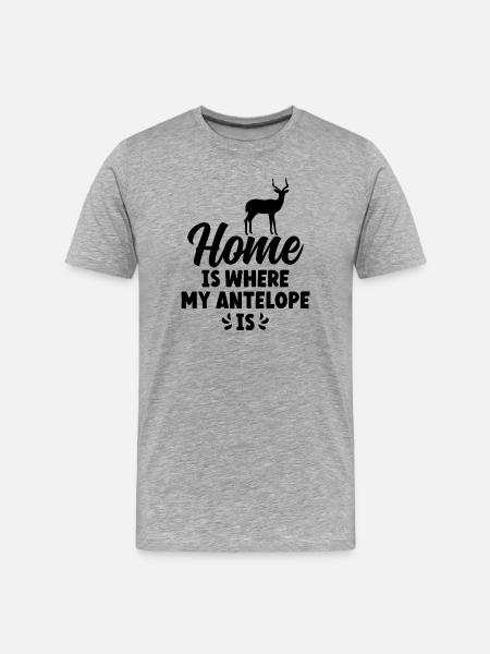 Antelope Silhouette Saying - Men's Premium Organic T-Shirt - heather grey