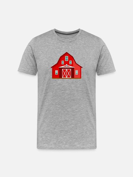 Red barn - Men's Premium Organic T-Shirt - heather grey
