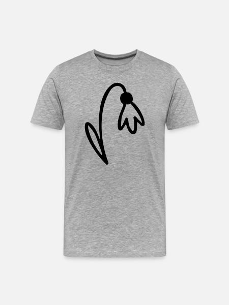 Fleur - T-shirt bio Premium Homme - gris chiné