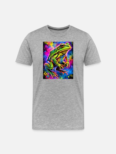 frog - Men's Premium Organic T-Shirt - heather grey