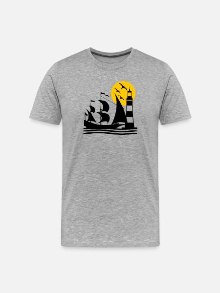 Sail - Men's Premium Organic T-Shirt - heather grey