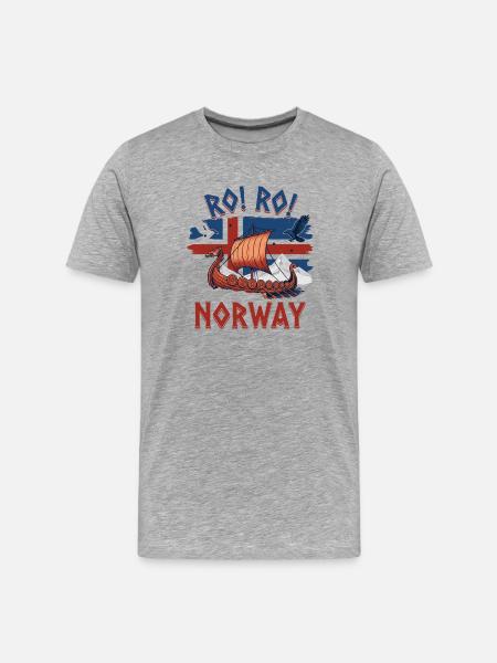 Vikingrausch Norway Sailing Ship - Men's Premium Organic T-Shirt - heather grey