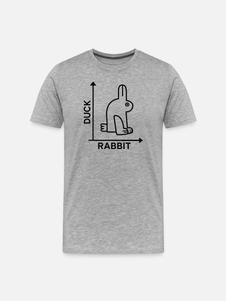 Nerd Duck Rabbit Math Physics Geek - Men's Premium Organic T-Shirt - heather grey