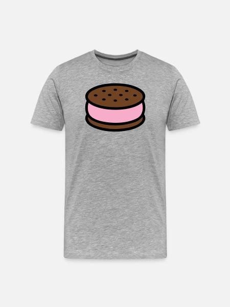 Eissandwich Keks Grafik - Men's Premium Organic T-Shirt - heather grey